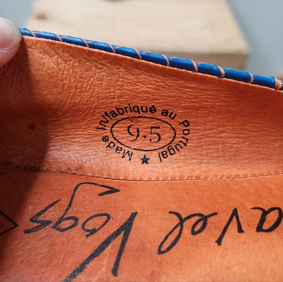 John Fluvoeg Travel Vogs Maui Blue Lightweight Tavel Flats Size 9.5 - Picture 9 of 13